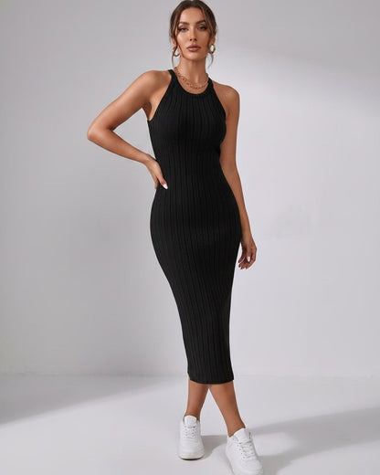 Ludivine | Ribbed Knit Midi Dress