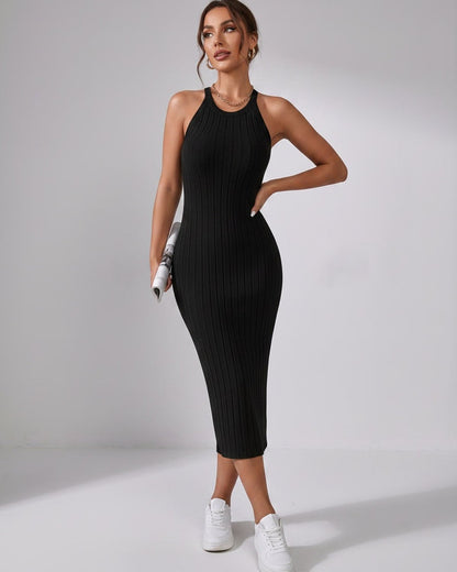 Ludivine | Ribbed Knit Midi Dress