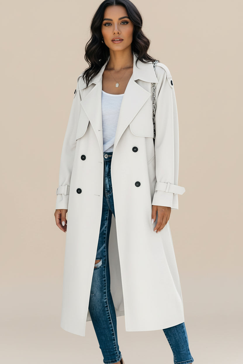 Cleo | Double-Breasted Belted Trench Coat