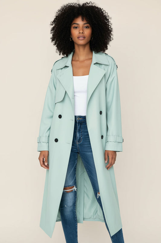 Cleo | Double-Breasted Belted Trench Coat