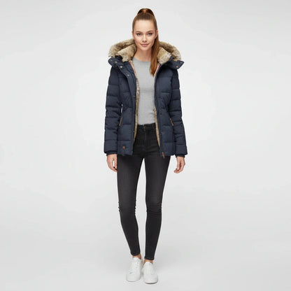 Lea | Faux Fur Hood Quilted Puffer Jacket
