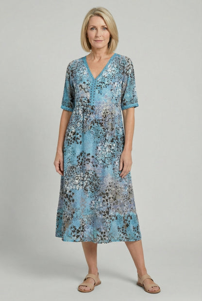 Eloise | Floral Tiered Hem Midi Dress