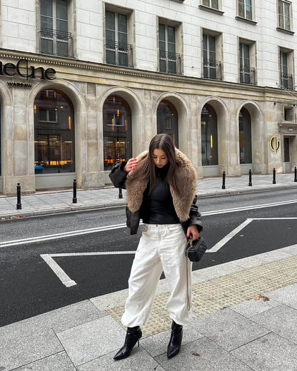 Zafira | Faux Fur Patchwork Jacket