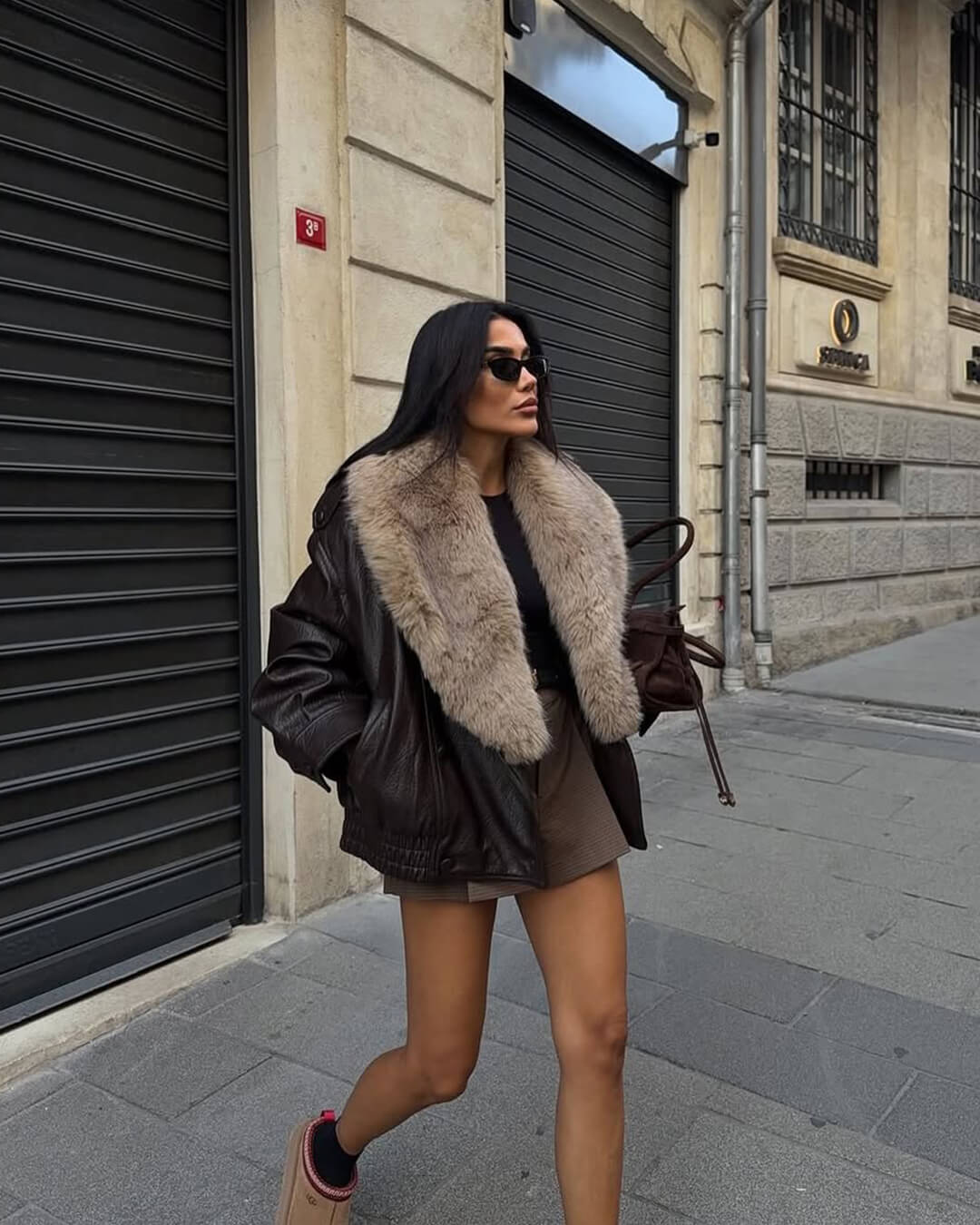 Zafira | Faux Fur Patchwork Jacket