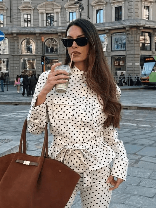 Roselia | Polka Dot Capri Pants Set