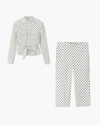 Roselia | Polka Dot Capri Pants Set
