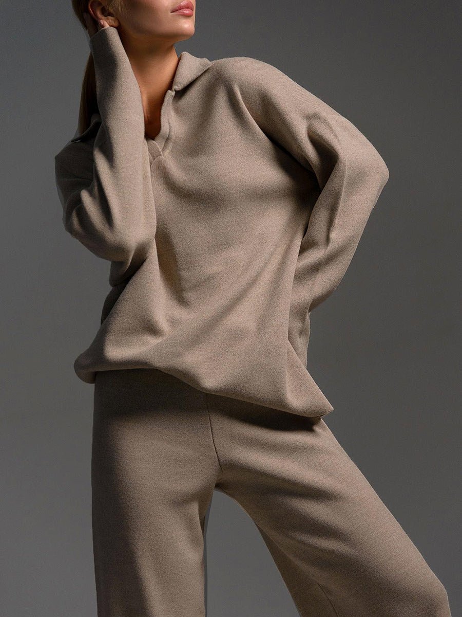 Aurelie | Collared Shirt & Trouser Lounge Set