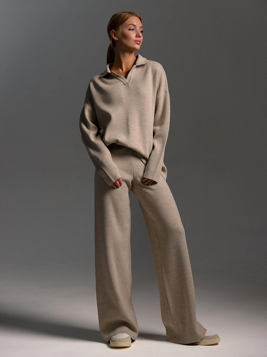 Aurelie | Collared Shirt & Trouser Lounge Set
