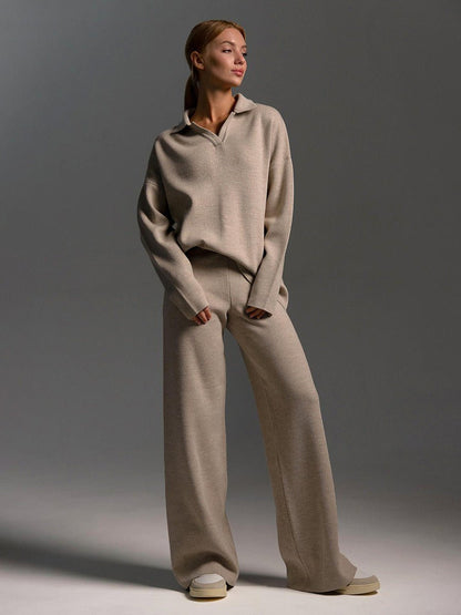 Aurelie | Collared Shirt & Trouser Lounge Set