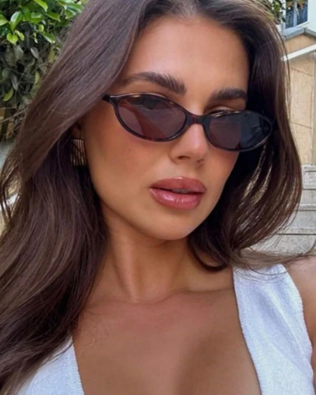 Elena | Retro Oval Cat Eye Sunglasses