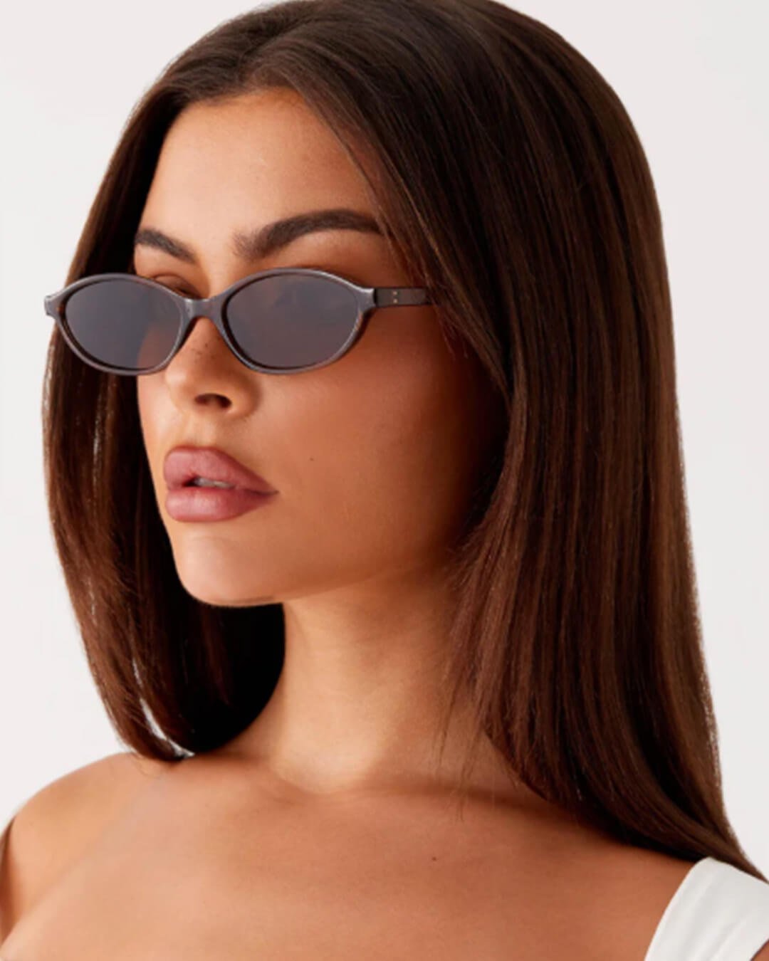 Elena | Retro Oval Cat Eye Sunglasses