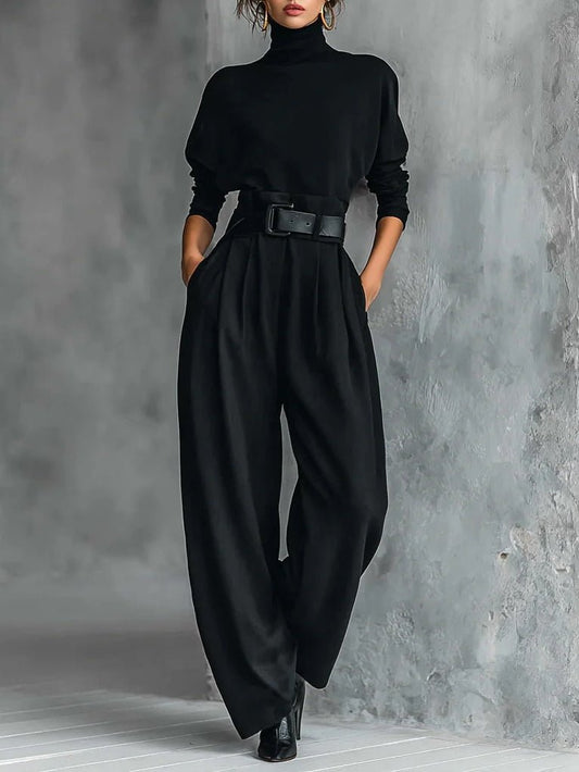 Colombe | Turtleneck Straight-Leg Trouser Set