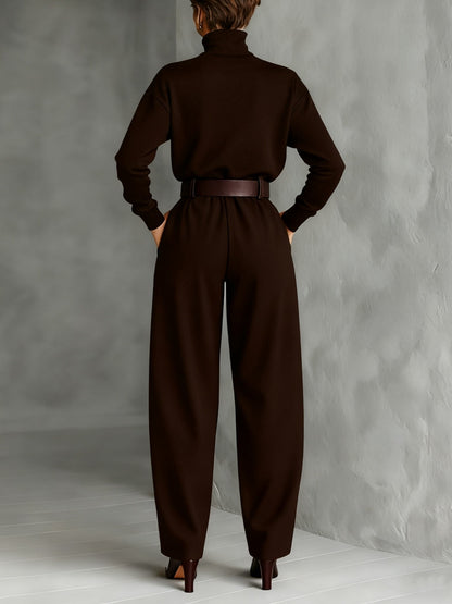 Colombe | Turtleneck Straight-Leg Trouser Set