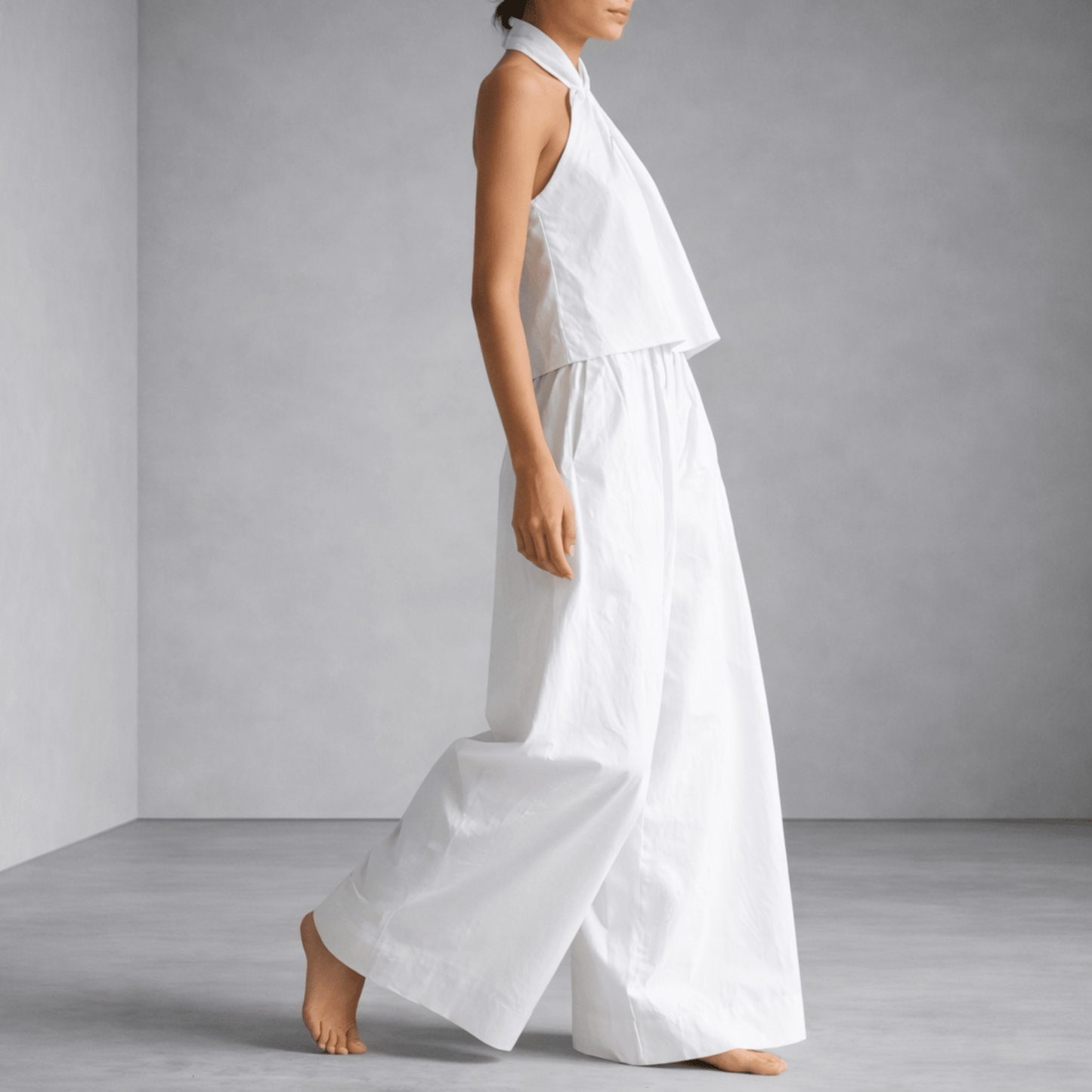 Blandine | Women's Halter Neck Wide Leg Jumpsuit
