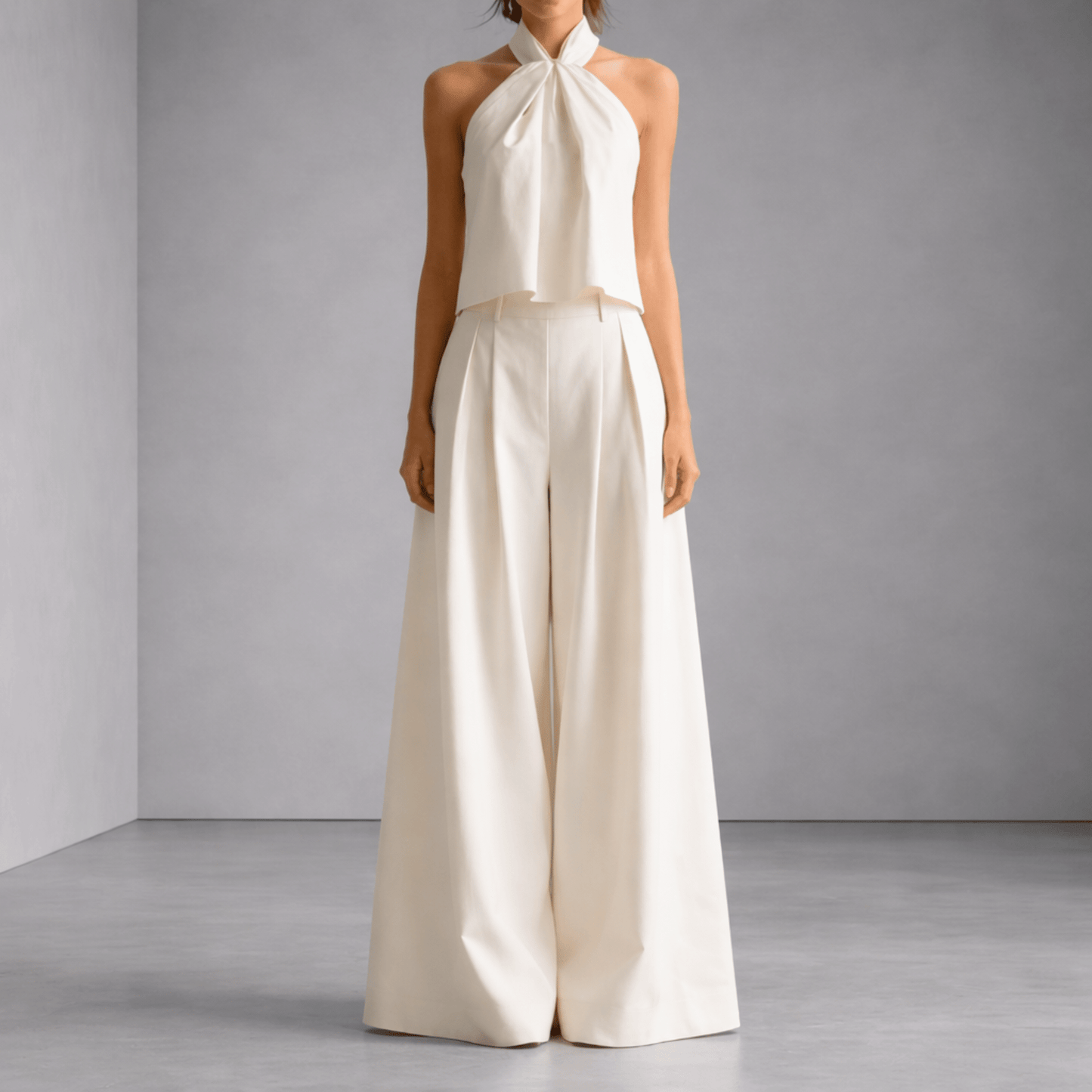 Blandine | Women's Halter Neck Wide Leg Jumpsuit