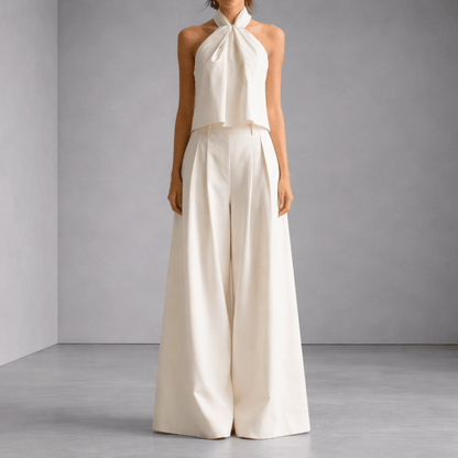 Blandine | Women's Halter Neck Wide Leg Jumpsuit
