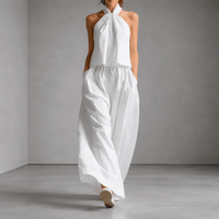 Blandine | Women's Halter Neck Wide Leg Jumpsuit