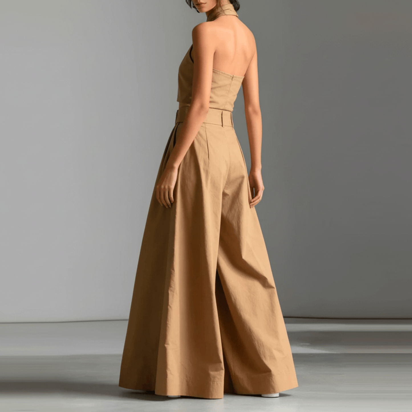 Blandine | Women's Halter Neck Wide Leg Jumpsuit