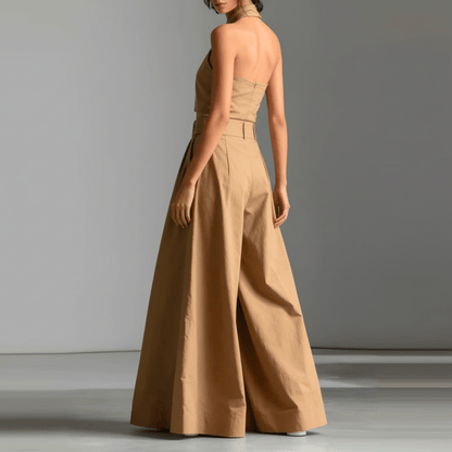 Blandine | Women's Halter Neck Wide Leg Jumpsuit