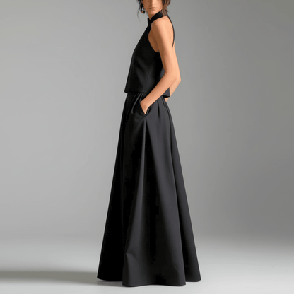 Blandine | Women's Halter Neck Wide Leg Jumpsuit
