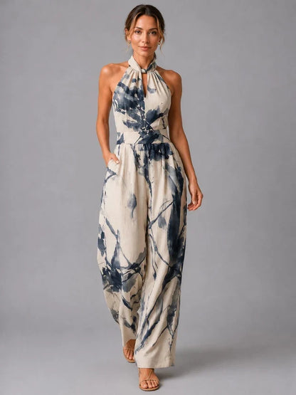 Josephine | Women's Halter Wide Leg Jumpsuit