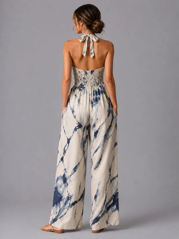 Josephine | Women's Halter Wide Leg Jumpsuit