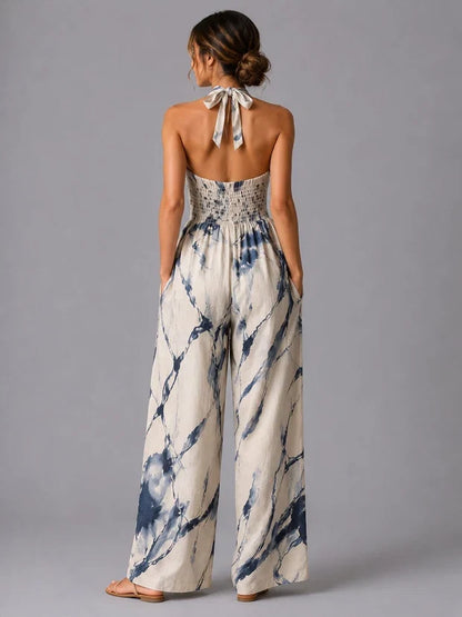 Josephine | Women's Halter Wide Leg Jumpsuit
