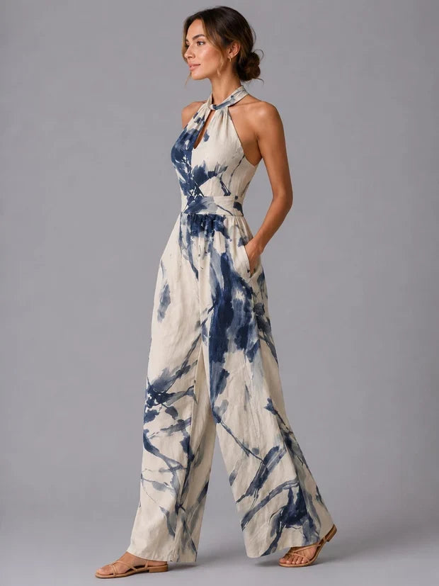 Josephine | Women's Halter Wide Leg Jumpsuit