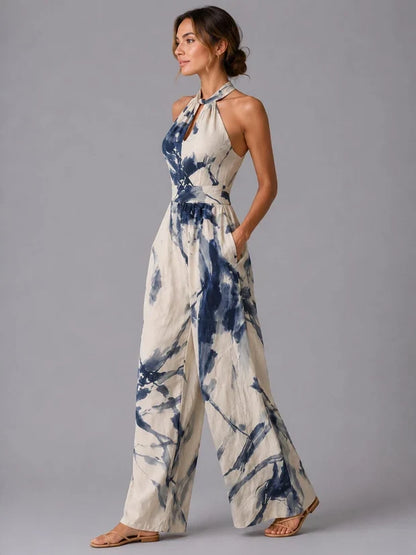 Josephine | Women's Halter Wide Leg Jumpsuit