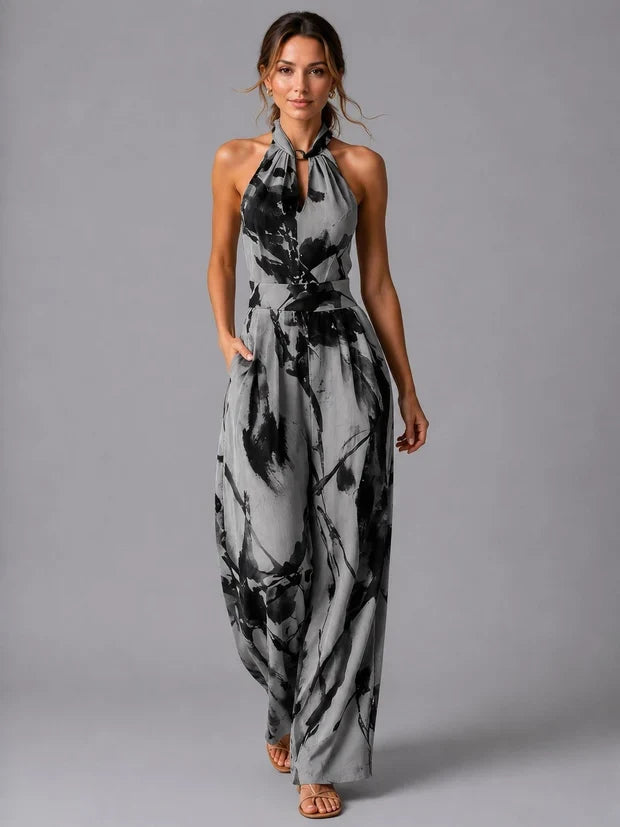 Josephine | Women's Halter Wide Leg Jumpsuit