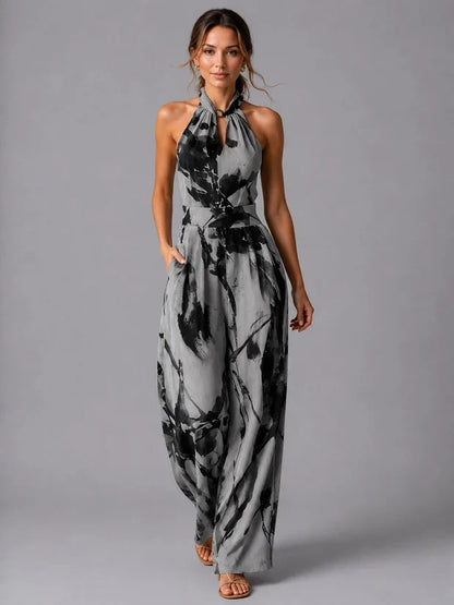 Josephine | Women's Halter Wide Leg Jumpsuit