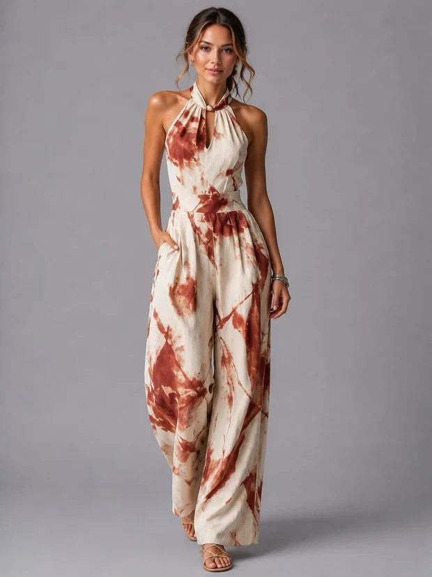 Josephine | Women's Halter Wide Leg Jumpsuit