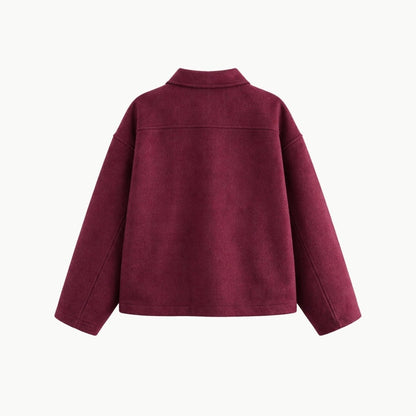 Adrienne | Wool Blend Zip-Up Jacket
