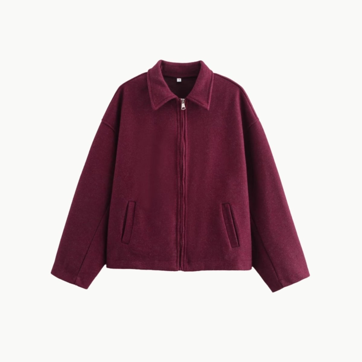 Adrienne | Wool Blend Zip-Up Jacket