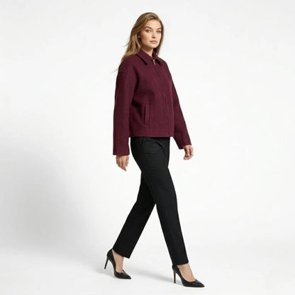Adrienne | Wool Blend Zip-Up Jacket