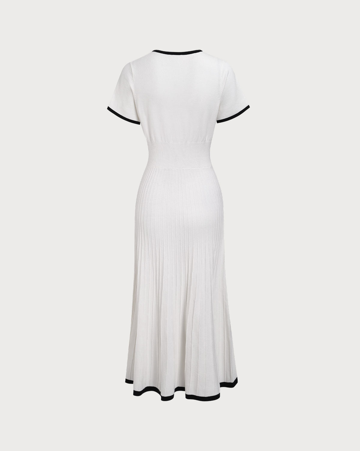 Sabrina | Contrast Knit Sweater Midi Dress
