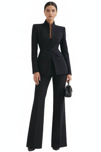 Sabine | Stand Collar Single-Button Blazer & Trouser Set