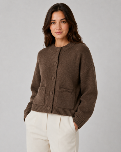 Yvonne | Cropped Chunky Knit Cardigan