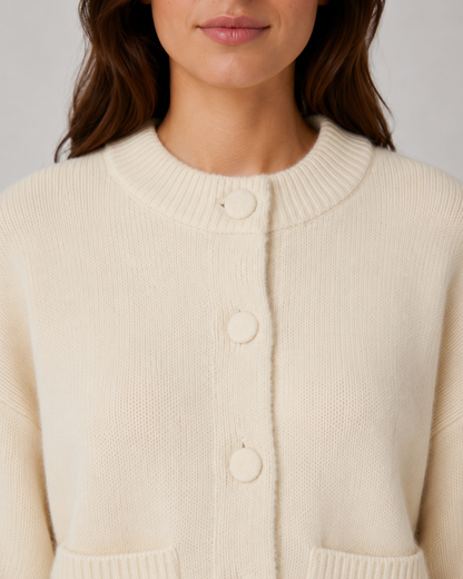 Yvonne | Cropped Chunky Knit Cardigan