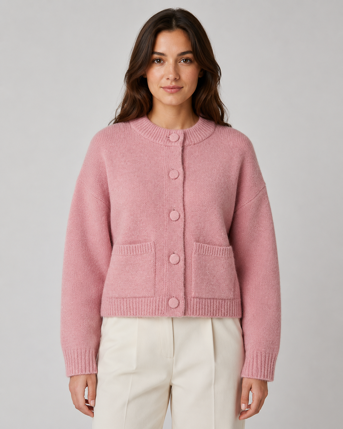 Yvonne | Cropped Chunky Knit Cardigan