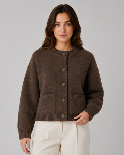 Yvonne | Cropped Chunky Knit Cardigan