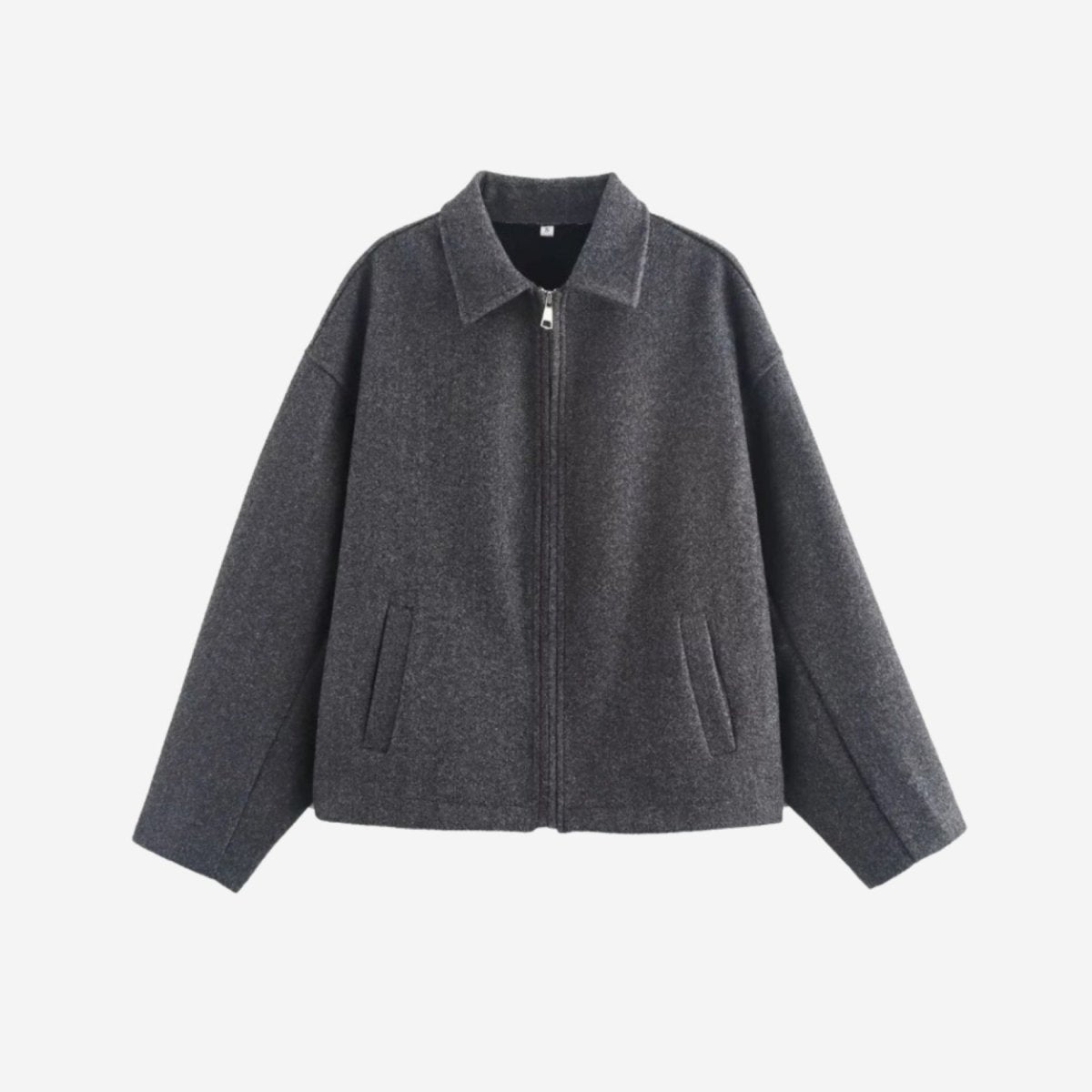 Adrienne | Wool Blend Zip-Up Jacket