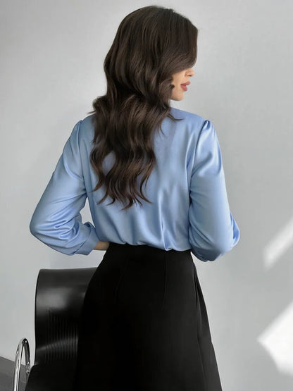 Juliette | Women's Long Sleeve Satin Shirt