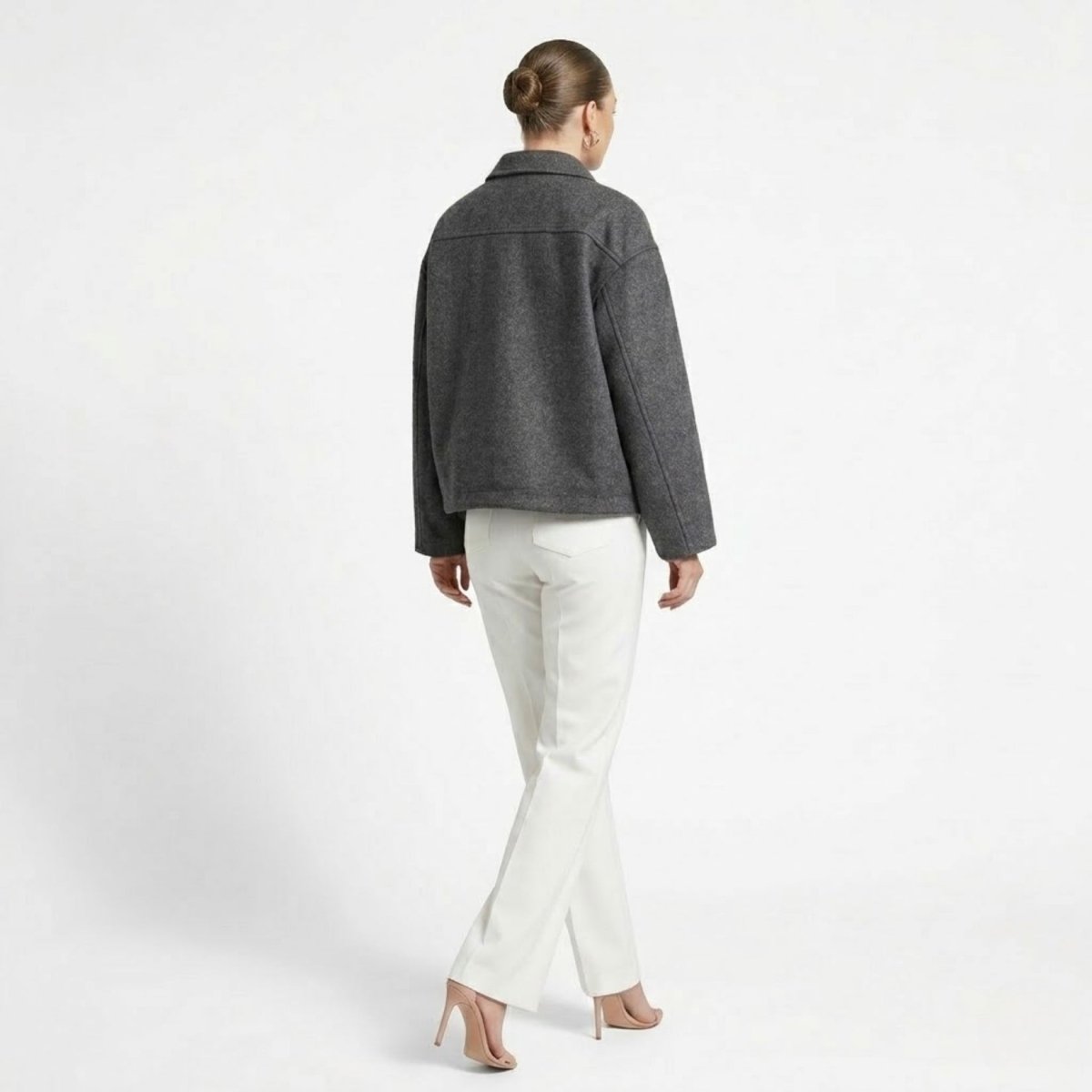 Adrienne | Wool Blend Zip-Up Jacket