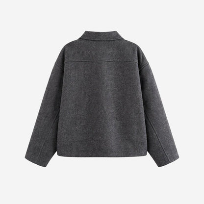 Adrienne | Wool Blend Zip-Up Jacket