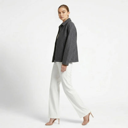 Adrienne | Wool Blend Zip-Up Jacket