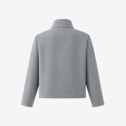 Solene | Funnel Neck Boxy Cropped Jacket