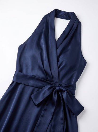 Gisele | Halter Neck Ruffle Maxi Dress