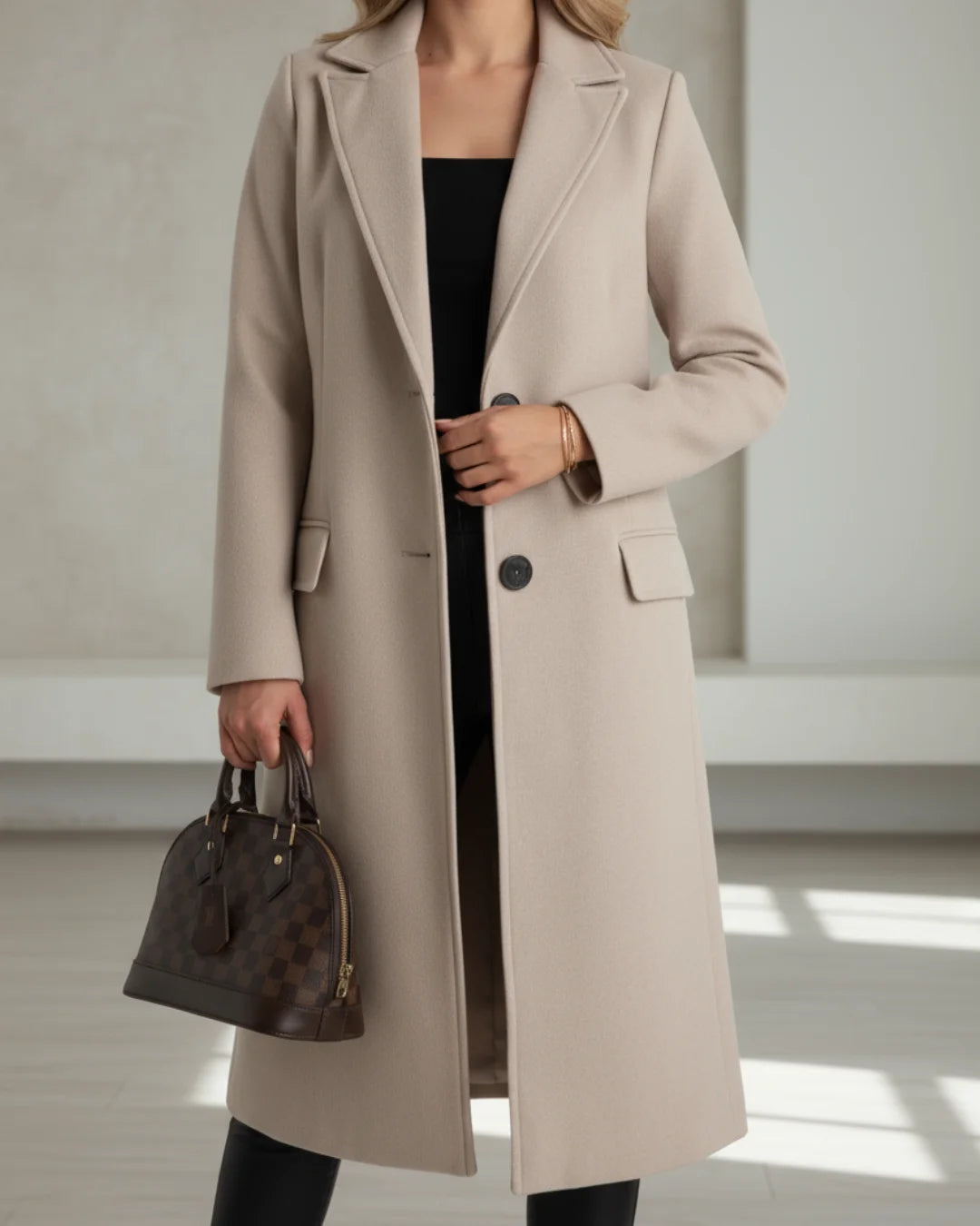 Isabeau | Single-Breasted Tailored Trench Coat