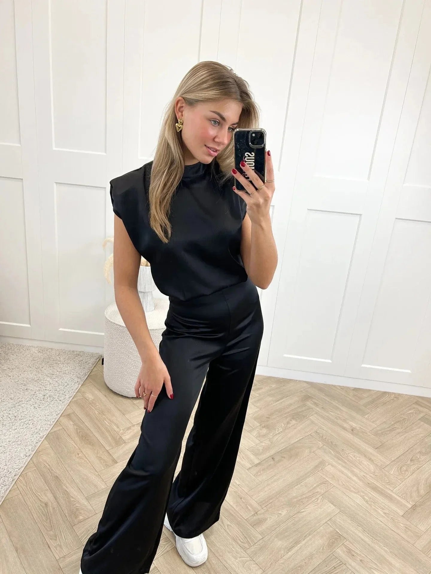 Tiphaine | Women's Open Back Satin Jumpsuit